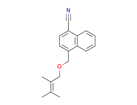 Molecular Structure of 76454-99-4 (2,3-dimethyl-2-butenyl (1-cyano-4-naphthyl)methyl ether)