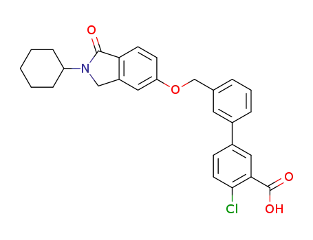 4-chloro-3'-((2-cyclohexyl-1-oxoisoindolin-5-yloxy)methyl)biphenyl-3-carboxylic acid