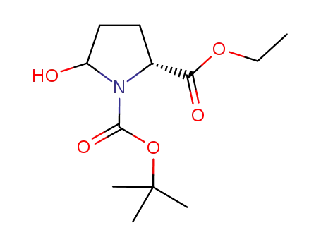 Molecular Structure of 932040-48-7 (1-tert-butyl 2-ethyl (2R)-5-hydroxypyrrolidine-1,2-dicarboxylate)