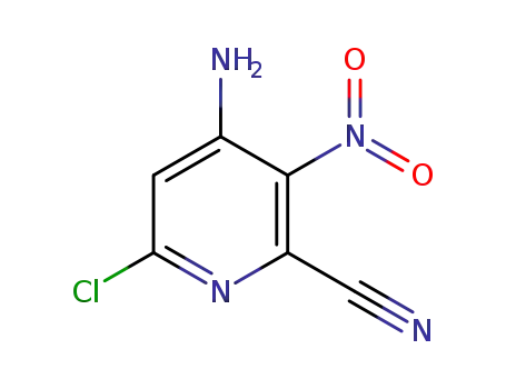 Molecular Structure of 944388-71-0 (4-AMino-6-chloro-3-nitro-2-pyridinecarbonitrile)
