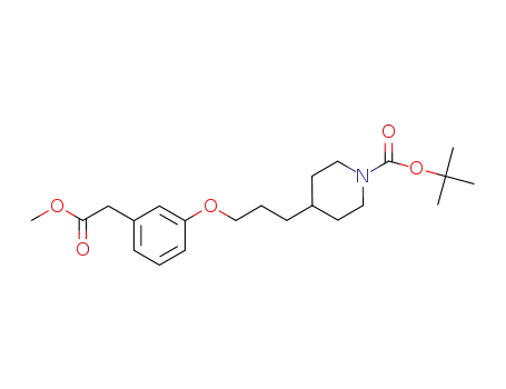 1-Piperidinecarboxylic acid,
4-[3-[3-(2-methoxy-2-oxoethyl)phenoxy]propyl]-, 1,1-dimethylethyl ester