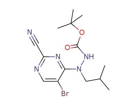 Hydrazinecarboxylic acid,
2-(5-bromo-2-cyano-4-pyrimidinyl)-2-(2-methylpropyl)-,
1,1-dimethylethyl ester