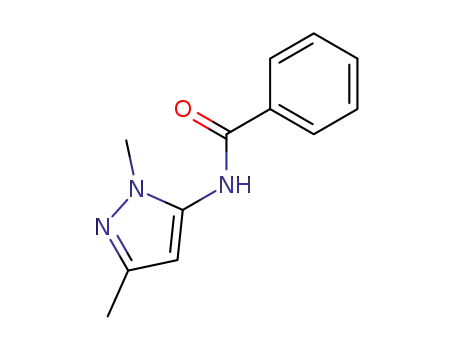 Molecular Structure of 54384-73-5 (Benzamide, N-(1,3-dimethyl-1H-pyrazol-5-yl)-)