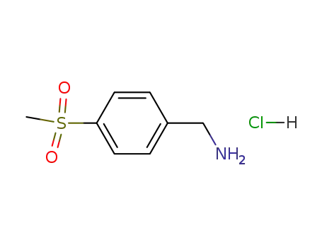 Molecular Structure of 98593-51-2 (4-(Methylsulphonyl)benzylamine hydrochloride)