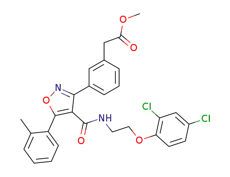 (3-{4-[2-(2,4-dichloro-phenoxy)-ethylcarbamoyl]-5-<i>o</i>-tolyl-isoxazol-3-yl}-phenyl)-acetic acid methyl ester
