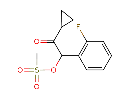 Molecular Structure of 1100905-46-1 (3-cyclopropyl-1-(2-fluorophenyl)-3-oxopropyl methanesulfonate)