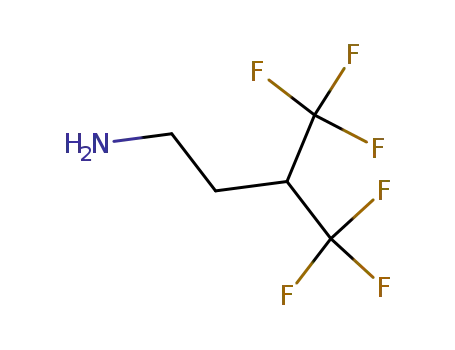 Molecular Structure of 954238-58-5 (4,4,4-TRIFLUORO-3-TRIFLUOROMETHYL-BUTYLAMINE)
