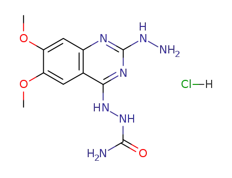 Molecular Structure of 134749-27-2 (2-(2-hydrazino-6,7-dimethoxyquinazolin-4-yl)hydrazinecarboxamide hydrochloride)