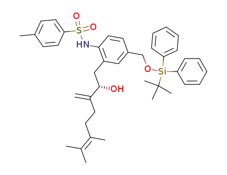 (2S)-1-<5-(tert-butyldiphenylsilyl)oxymethyl-2-(p-toluenesulfonyl)aminophenyl>-6,7-dimethyl-3-methylene-6-octen-2-ol