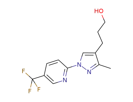 Molecular Structure of 628330-07-4 (1H-Pyrazole-4-propanol, 3-methyl-1-[5-(trifluoromethyl)-2-pyridinyl]-)
