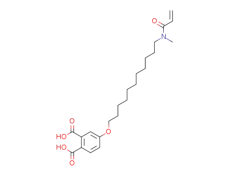 Molecular Structure of 1429316-02-8 (4-[11-(acryloyl-N-methylamino)undecyloxy]phthalic acid)