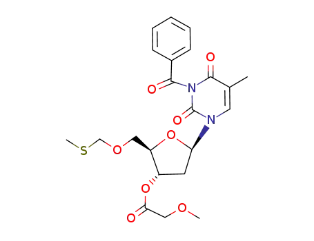 5'-O-methylthiomethyl-3'-O-methoxyacetyl-N<sup>3</sup>-benzoyl-thymidine