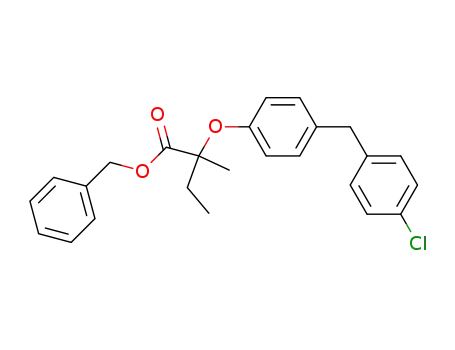 Molecular Structure of 71548-99-7 (benzyl 2-[4-[(4-chlorophenyl)methyl]phenoxy]-2-methyl-butanoate)