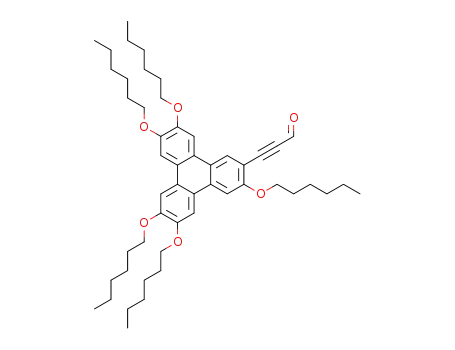 Molecular Structure of 1280536-79-9 (3-[3,6,7,10,11-pentakis(hexyloxy)triphenylen-2-yl]prop-2-ynal)