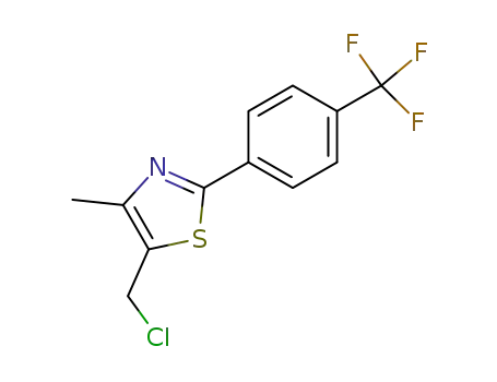 Molecular Structure of 317318-97-1 (Thiazole,5-(chloromethyl)-4-methyl-2-[4-(trifluoromethyl)phenyl]-)