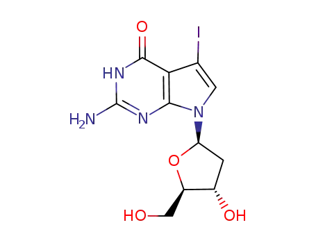 Molecular Structure of 172163-62-1 (7-DEAZA-7-IODO-2'-DEOXYGUANOSINE)