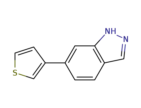 Molecular Structure of 281203-98-3 (6-THIOPHEN-3-YL-1H-INDAZOLE)