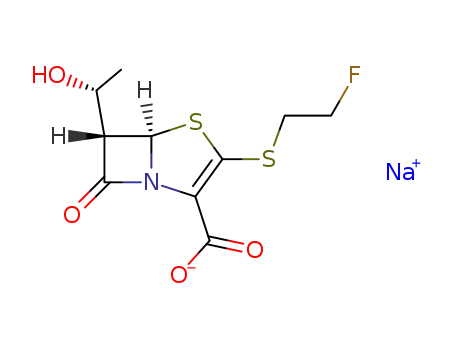 sodium (5R,6S)-2-(2-fluoroethylthio)-6-<(1R)-1-hydroxyethyl>penem-3-carboxylate