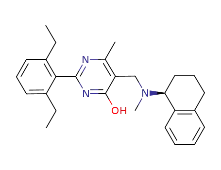 2-(2,6-diethyl-phenyl)-6-methyl-5-{[methyl-(1S)-(1,2,3,4-tetrahydro-naphthalen-1-yl)-amino]-methyl}-pyrimidin-4-ol