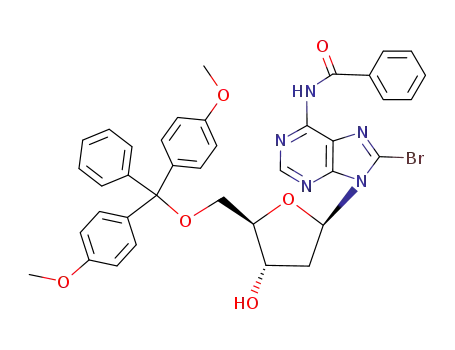 N-Benzoyl-5'-O-[bis(4-methoxyphenyl)phenylmethyl]-8-bromo-2'-deoxyadenosine
