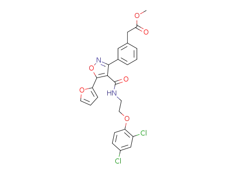 (3-{4-[2-(2,4-dichloro-phenoxy)-ethylcarbamoyl]-5-furan-2-yl-isoxazol-3-yl}-phenyl)-acetic acid methyl ester