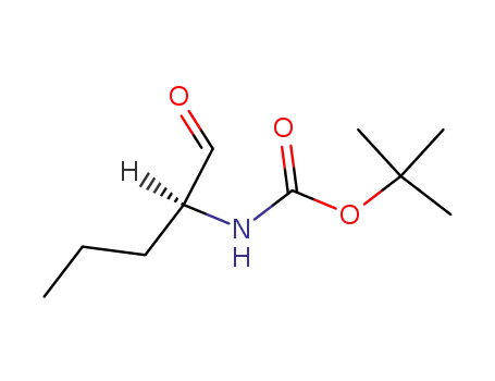 Molecular Structure of 160801-74-1 (Carbamic acid, [(1S)-1-formylbutyl]-, 1,1-dimethylethyl ester (9CI))