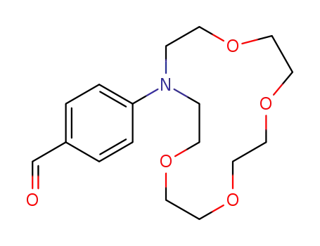 Molecular Structure of 66749-96-0 (Benzaldehyde, 4-(1,4,7,10-tetraoxa-13-azacyclopentadec-13-yl)-)