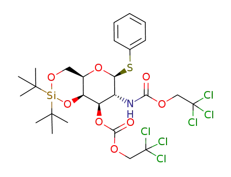 phenyl 2-deoxy-4,6-O-di-tert-butylsilylene-3-O-(2,2,2-trichloroethoxycarbonyl)-2-(2,2,2-trichloroethoxycarbonylamino)-1-thio-β-D-galactopyranoside