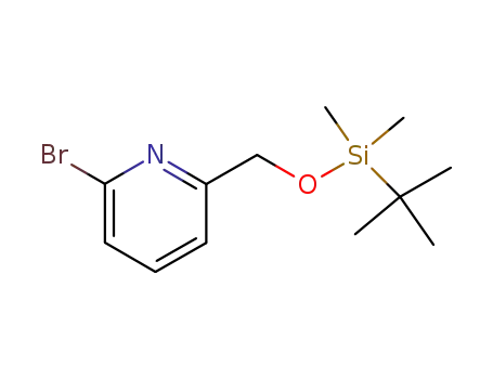 Molecular Structure of 150058-63-2 (Pyridine, 2-bromo-6-[[[(1,1-dimethylethyl)dimethylsilyl]oxy]methyl]-)