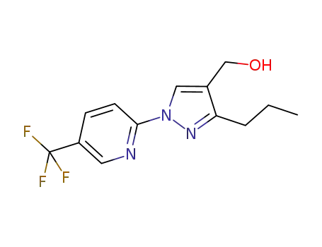 Molecular Structure of 628329-85-1 (1H-Pyrazole-4-methanol, 3-propyl-1-[5-(trifluoromethyl)-2-pyridinyl]-)