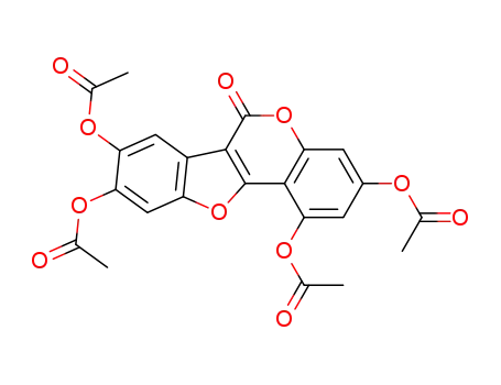 Molecular Structure of 6468-56-0 (1,3,8,9-tetraacetoxycoumestan)