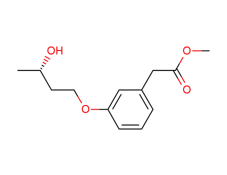 Molecular Structure of 610318-99-5 ((S)-[3-(3-hydroxy-butoxy)-phenyl]-acetic acid methyl ester)