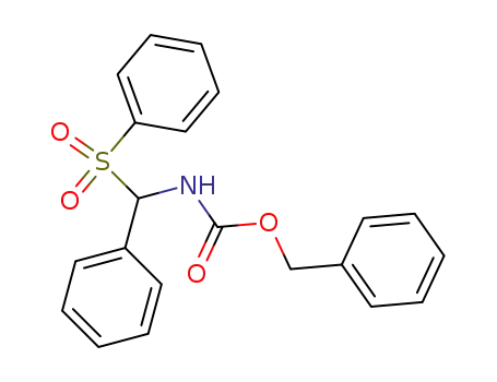 Molecular Structure of 383366-27-6 (Carbamic acid, [phenyl(phenylsulfonyl)methyl]-, phenylmethyl ester)
