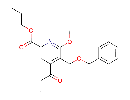 2-Pyridinecarboxylic acid,
6-methoxy-4-(1-oxopropyl)-5-[(phenylmethoxy)methyl]-, propyl ester