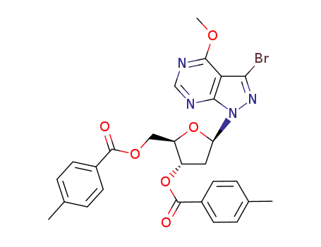 3-bromo-1-[2-deoxy-3,5-di-O-(p-toluoyl)-β-D-erythro-pentofuranosyl]-4-methoxy-1H-pyrazolo[3,4-d]pyrimidine