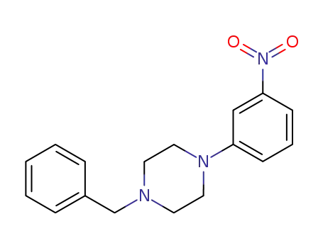 Molecular Structure of 47228-63-7 (Piperazine, 1-(3-nitrophenyl)-4-(phenylmethyl)-)
