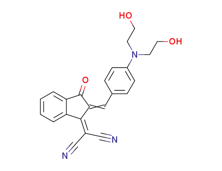 Molecular Structure of 146224-34-2 (2-{2-[1-{4-[Bis-(2-hydroxy-ethyl)-amino]-phenyl}-meth-(Z)-ylidene]-3-oxo-indan-1-ylidene}-malononitrile)