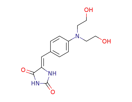Molecular Structure of 90120-66-4 (2,4-Imidazolidinedione,
5-[[4-[bis(2-hydroxyethyl)amino]phenyl]methylene]-)