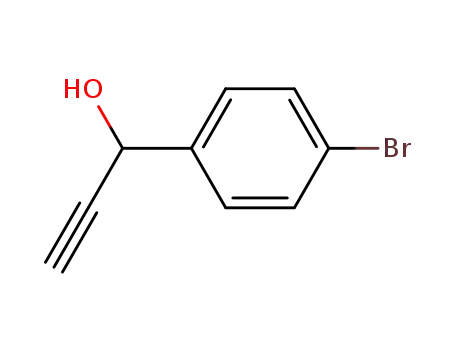 Molecular Structure of 85020-75-3 (Benzenemethanol, 4-bromo-a-ethynyl-)