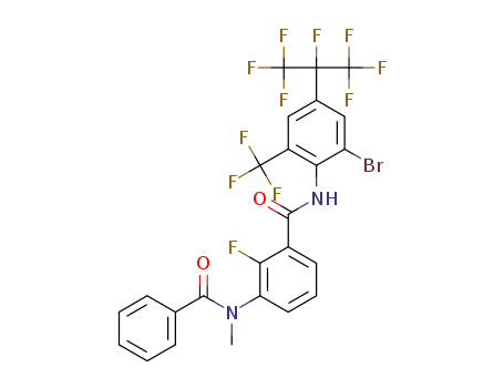 Molecular Structure of 1207727-04-5 (3-[benzoyl(methyl)amino]-N-[2-bromo-4-[1,2,2,2-tetrafluoro-1-(trifluoromethyl)ethyl]-6-(trifluoromethyl)phenyl]-2-fluorobenzamide)