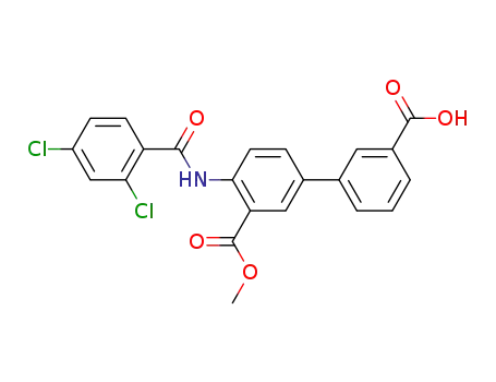 methyl 5-(3-carboxyphenyl)-2-[(2,4-dichlorobenzoyl)amino]benzoate
