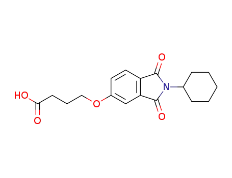 Molecular Structure of 109804-21-9 (4-(2-Cyclohexyl-1,3-dioxo-2,3-dihydro-1H-isoindol-5-yloxy)-butyric acid)