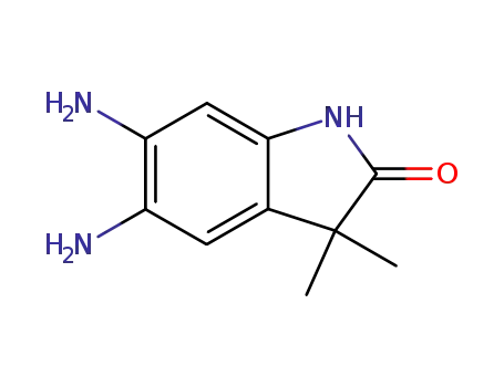 Molecular Structure of 100568-79-4 (2H-Indol-2-one, 5,6-diamino-1,3-dihydro-3,3-dimethyl-)