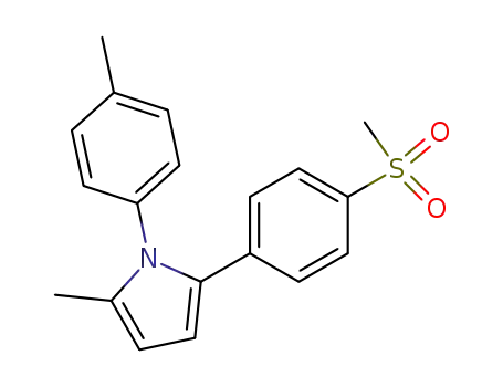 Molecular Structure of 189500-96-7 (1H-Pyrrole, 2-methyl-1-(4-methylphenyl)-5-[4-(methylsulfonyl)phenyl]-)