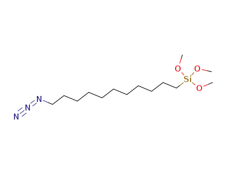 Molecular Structure of 334521-23-2 (11-AzidoundecyltriMethoxysilane, 95%)