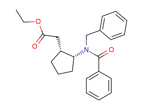 ethyl cis-<2-(N-benzoyl-N-benzylamino)cyclopentyl>acetate
