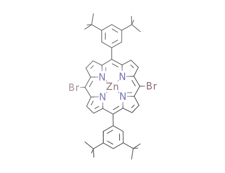Molecular Structure of 215313-78-3 ([5,15-dibromo-10,20-bis-(3,5-di-tert-butyphenyl)porphyrinato]zinc(II))