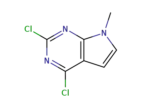 Molecular Structure of 90213-67-5 (2,4-dichloro-7-Methyl-7H-pyrrolo[2,3-d]pyriMidine)