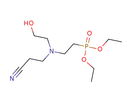 Molecular Structure of 1383381-61-0 (diethyl 2-((2-cyanoethyl)(2-hydroxyethyl)amino)ethylphosphonate)