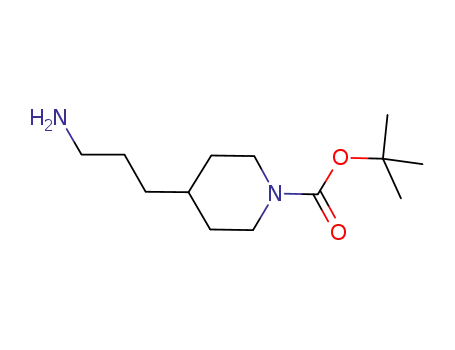 Molecular Structure of 150349-65-8 (TERT-BUTYL 4-(3-AMINOPROPYL)PIPERIDINE-1-CARBOXYLATE)